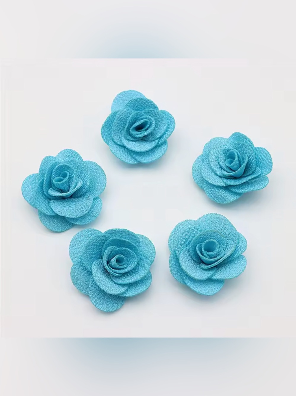 Handmade Red Flower Linen Craft Embellishments DIY Hair Clip Buds 10pc New - Picture 7 of 9